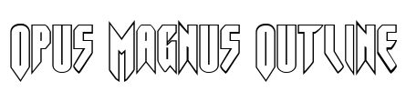 Opus Magnus Outline Font Image