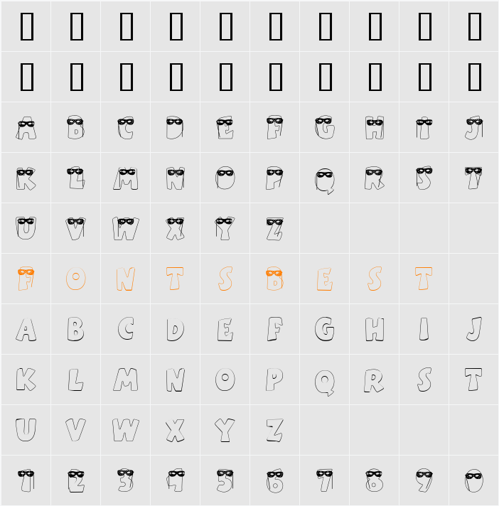 LD Masquerade Character Map