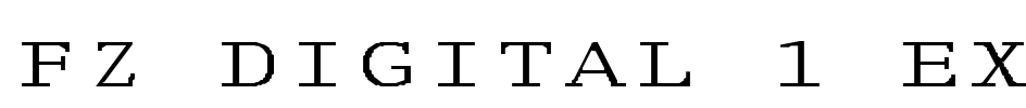 FZ DIGITAL 1 EX Font Image