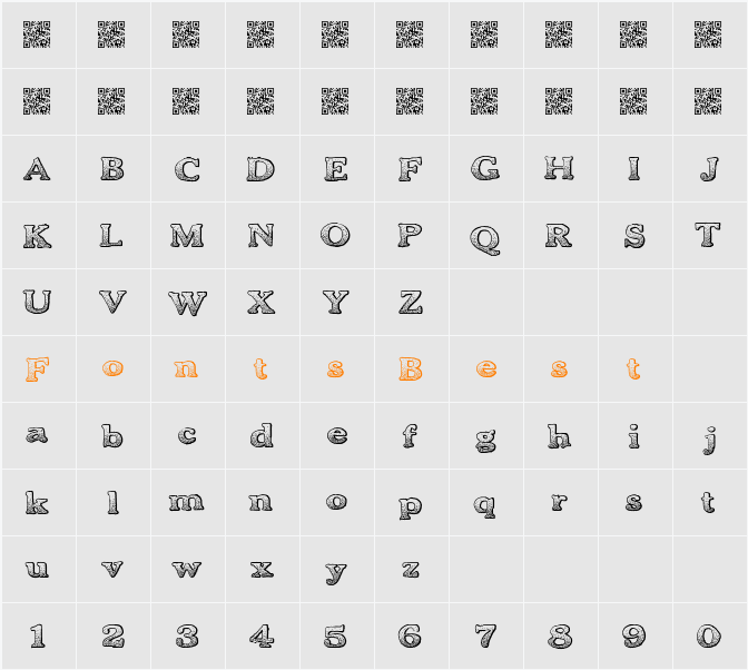 BoldDrink Character Map
