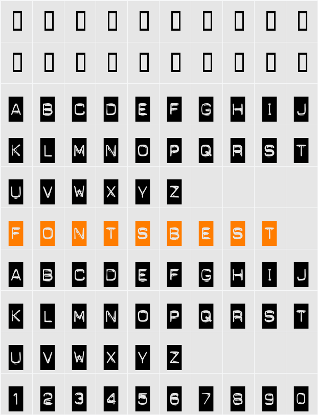 Blackout Character Map