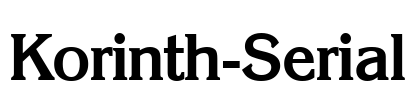 Korinth-Serial Font Image