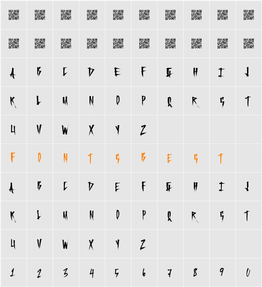 FrightfulCarts Character Map