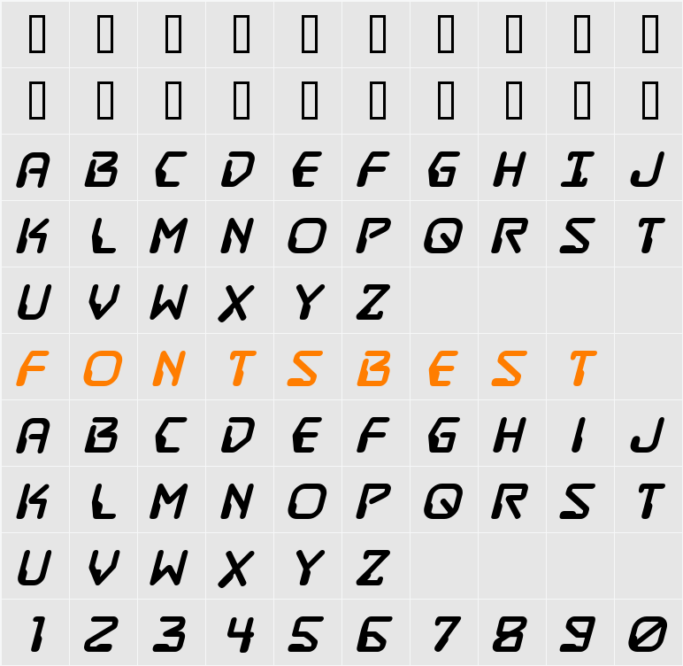 DestructoBeam BB Character Map