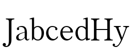 JabcedHy Font Image
