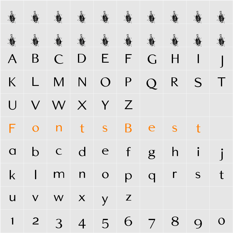 Edmundsbury Sans Regular Character Map