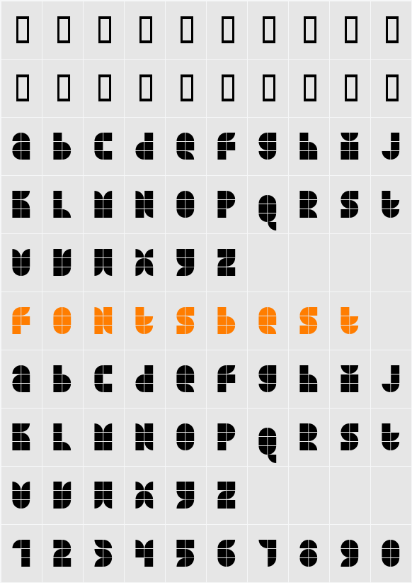 Quarterround Character Map