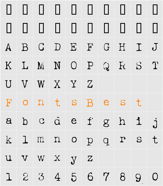 Ieicester Character Map