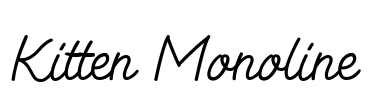 Kitten Monoline Font Image
