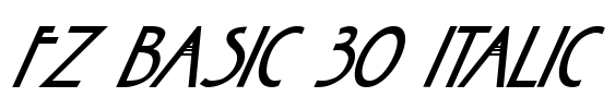 FZ BASIC 30 ITALIC Font Image