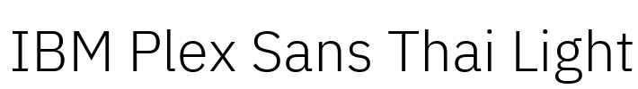 IBM Plex Sans Thai Light Font Image