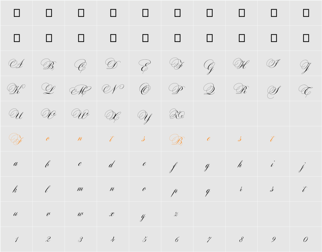 Maratre Character Map