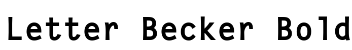 Letter Becker Bold Font Image