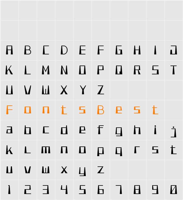 Smooth Pixel 7 Character Map