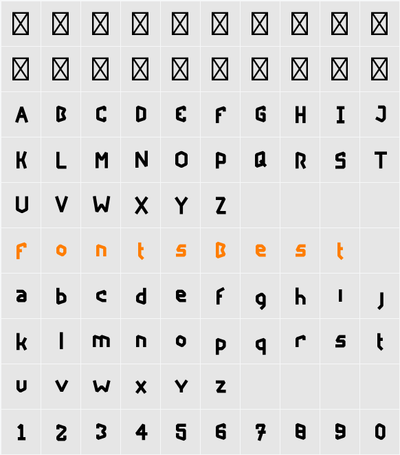 Rockfire Character Map