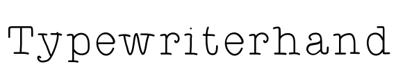 Typewriterhand Font Image