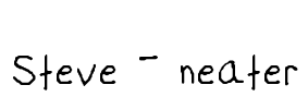 Steve - neater Font Image
