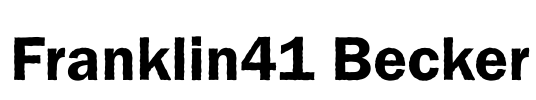Franklin41 Becker Font Image