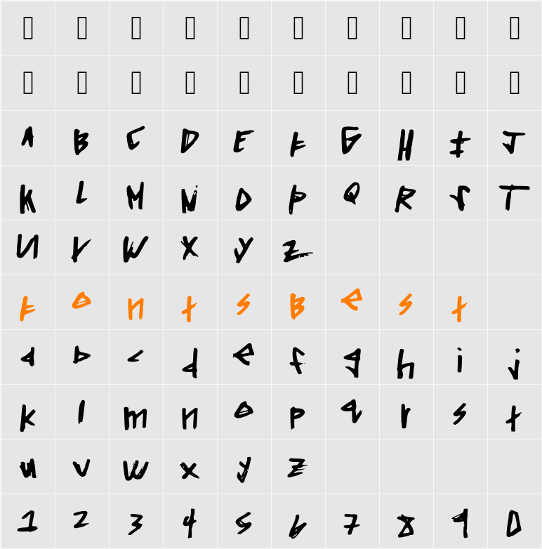 SquaredOff Character Map