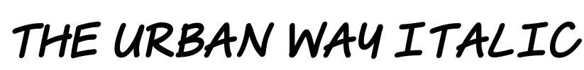 The Urban Way Italic Font Image