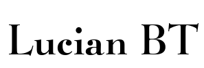 Lucian BT Font Image