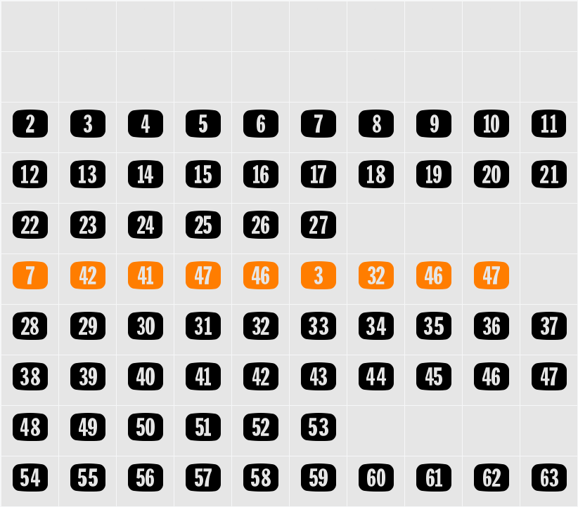Tee Vee Set JL Character Map