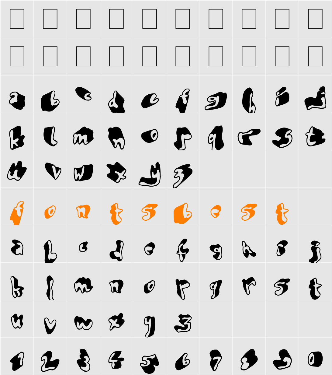 Shadow Mole Character Map
