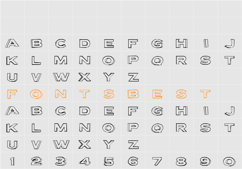 Letter Set B Character Map