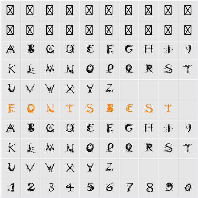 Dinitials Positive ITC Std Character Map