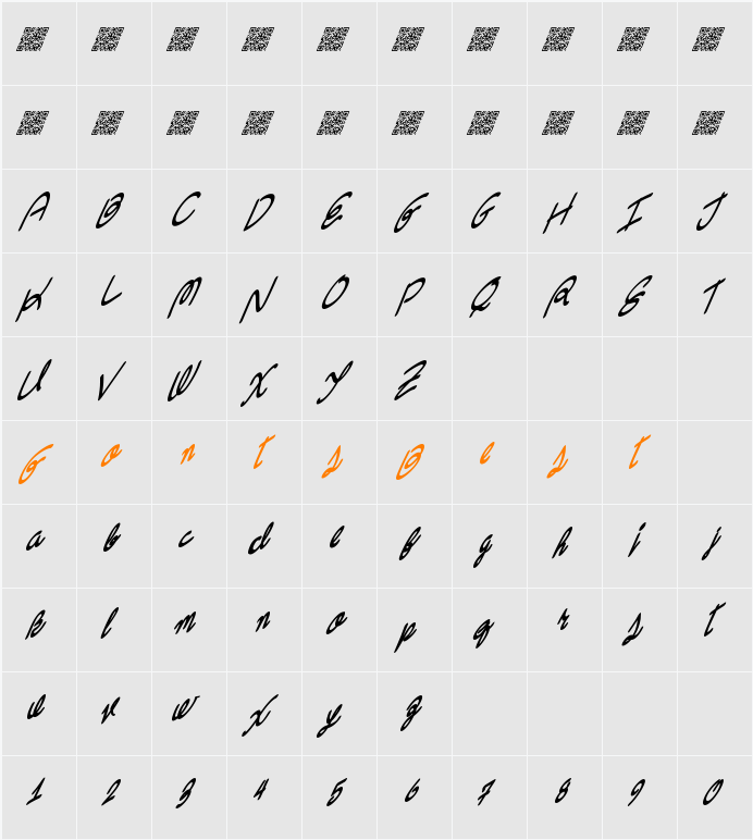 Swingers Character Map