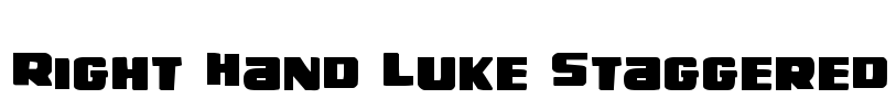 Right Hand Luke Staggered Font Image