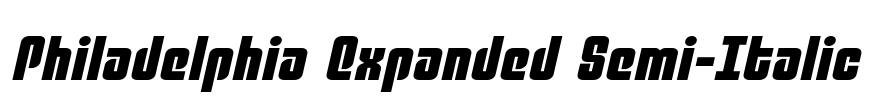 Philadelphia Expanded Semi-Italic Font Image
