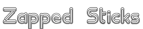 Zapped Sticks Font Image