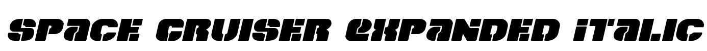 Space Cruiser Expanded Italic Font Image