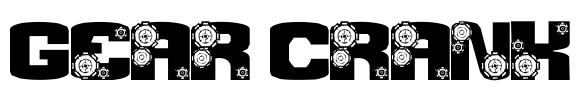 Gear Crank Font Image