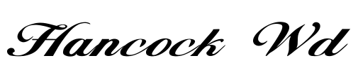 Hancock Wd Font Image