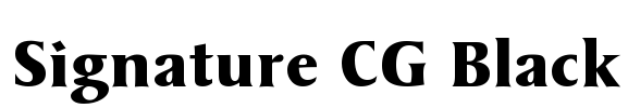 Signature CG Black Font Image