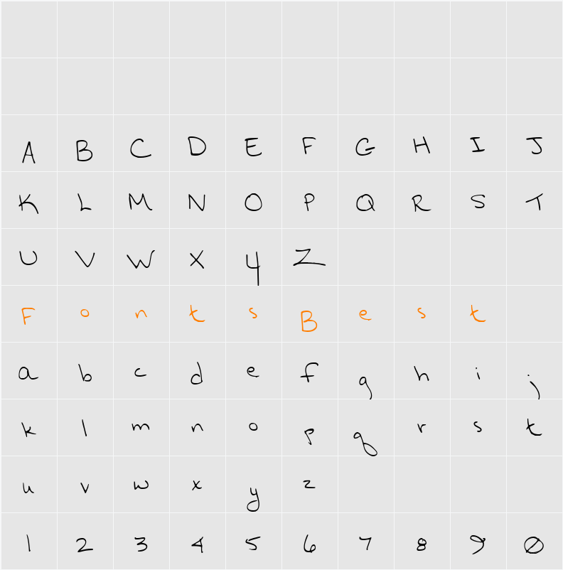 Hurryup Character Map