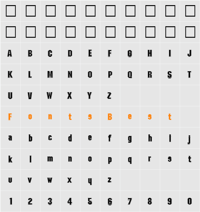 PSL SamsonStar Character Map