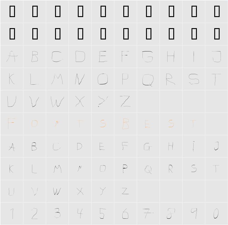 666the number of the font Character Map