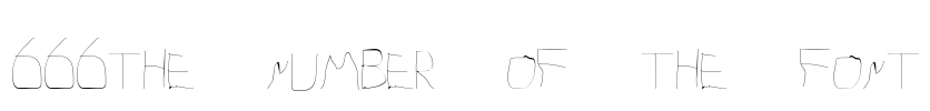 666the number of the font Font Image
