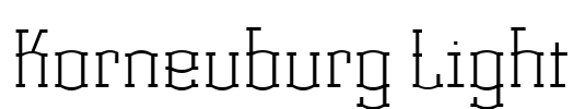 Korneuburg Light Font Image