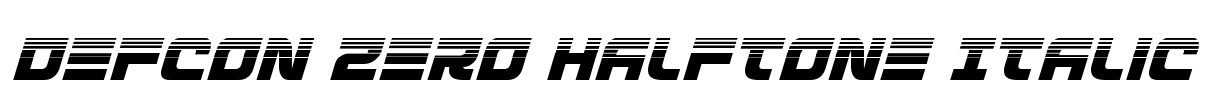 Defcon Zero Halftone Italic