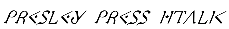 Presley Press Italic