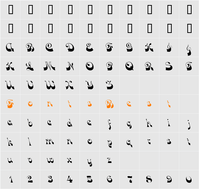 VocoScriptSSi Character Map