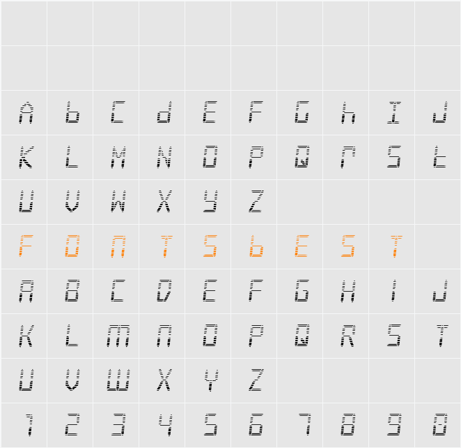 Frozen Crystal Gradient Character Map