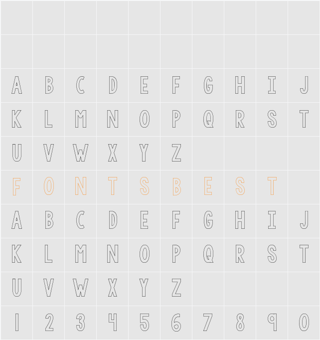 KG LET HER GO OUTLINE Character Map
