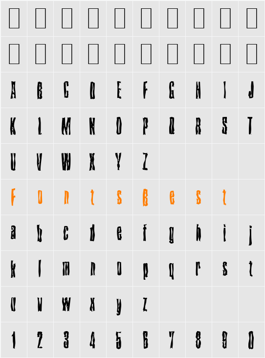 FrankBeckerRandom-Light Character Map