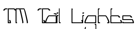 TM Tail Lights Font Image