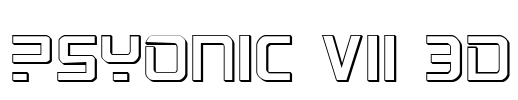 PsYonic VII 3D Font Image